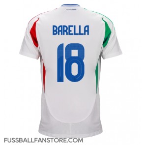 Italien Nicolo Barella #18 Replik Auswärtstrikot EM 2024 Kurzarm